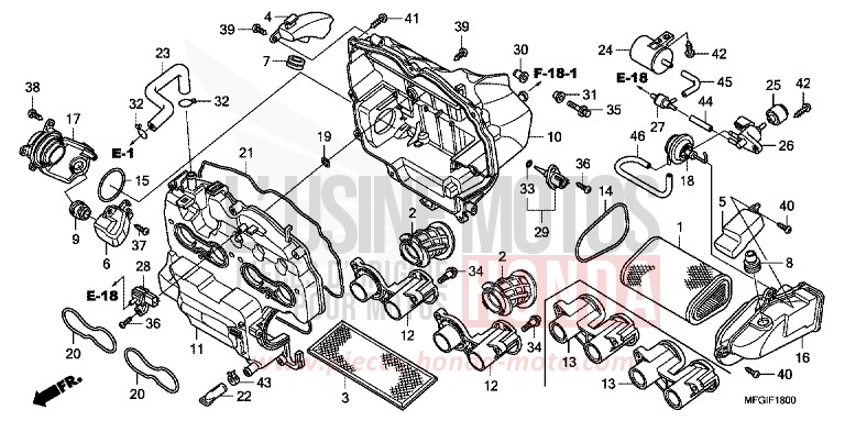 FILTRE A AIR de Hornet ABS PEARL COOL WHITE (NHA16) de 2011